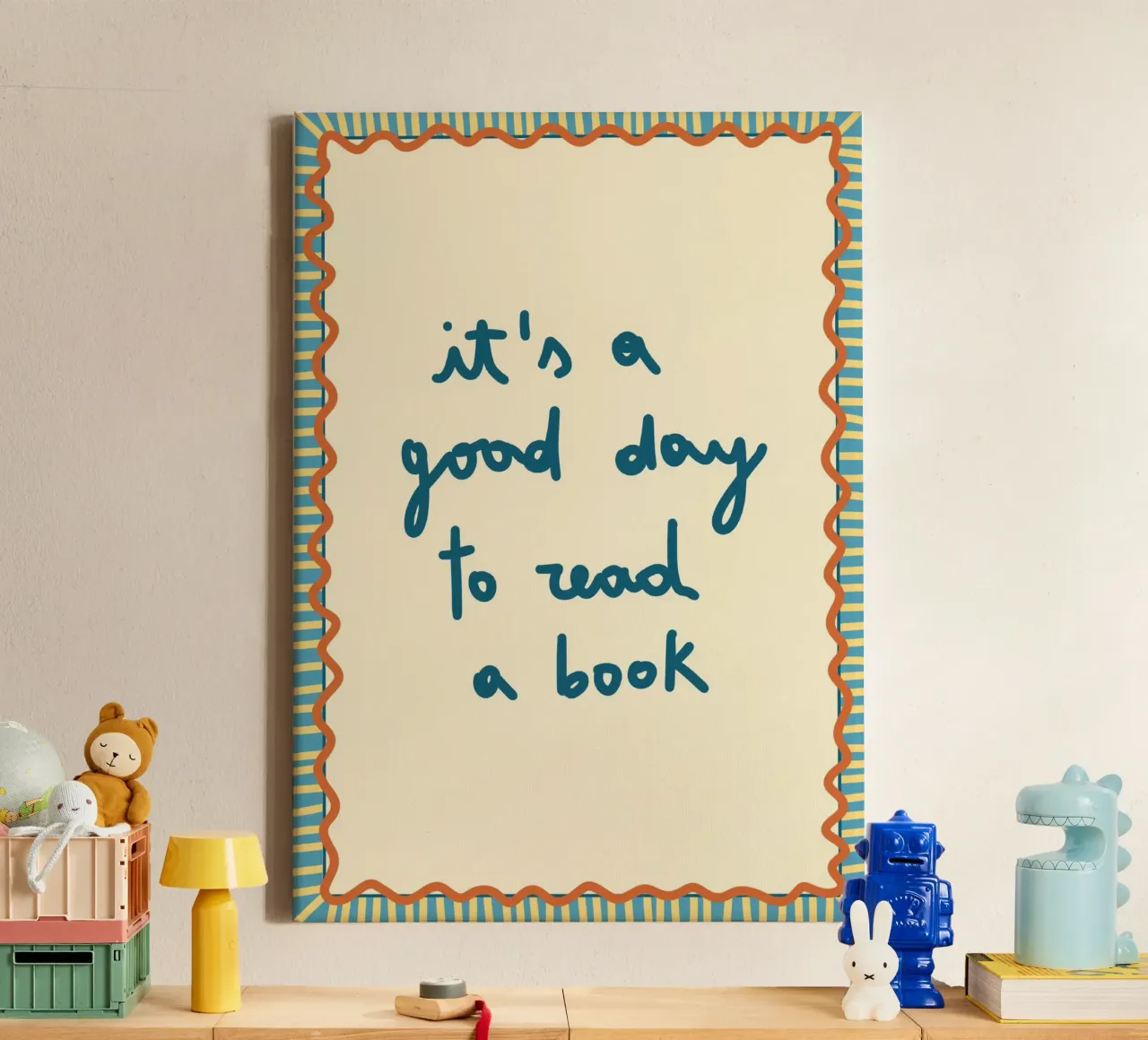 It’s a Good Day to Read – Handwritten Quote Poster canvas by vintagepod