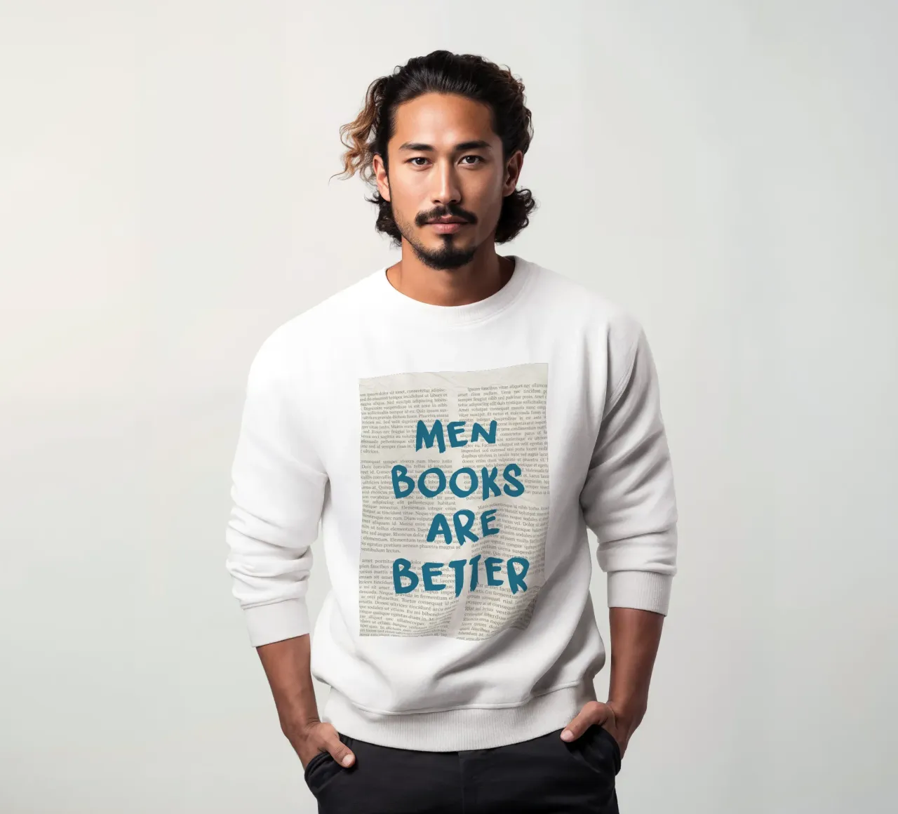 "Männer sind besser" Provokatives Statement Poster - Text Art Sweatshirt von vintagepod