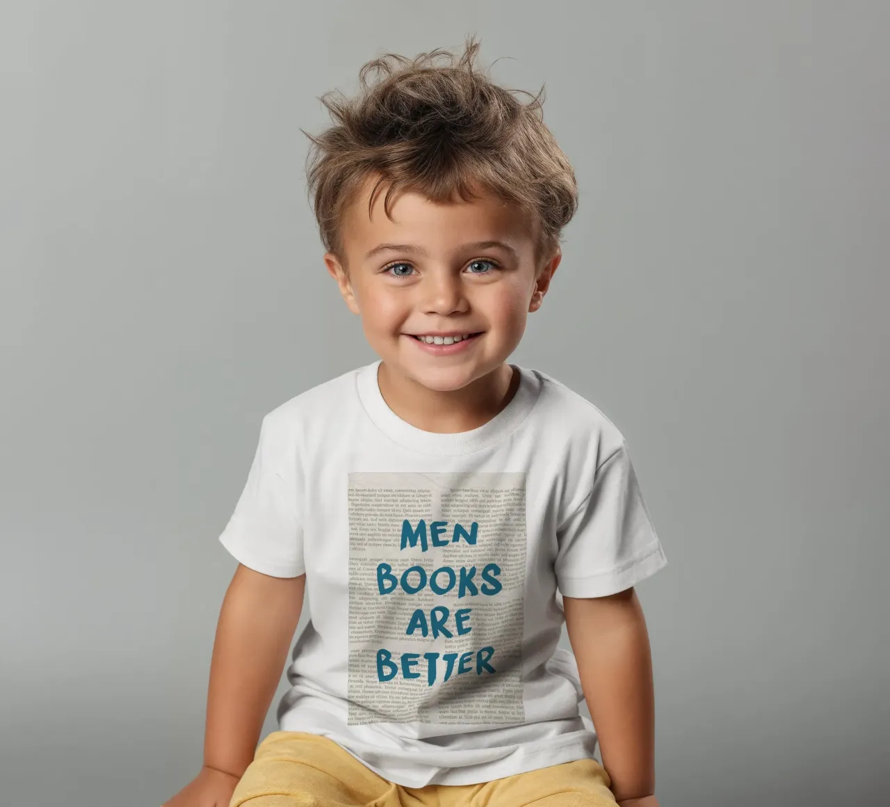Affiche provocatrice "Les hommes sont meilleurs" - Text Art t-shirt enfant de vintagepod