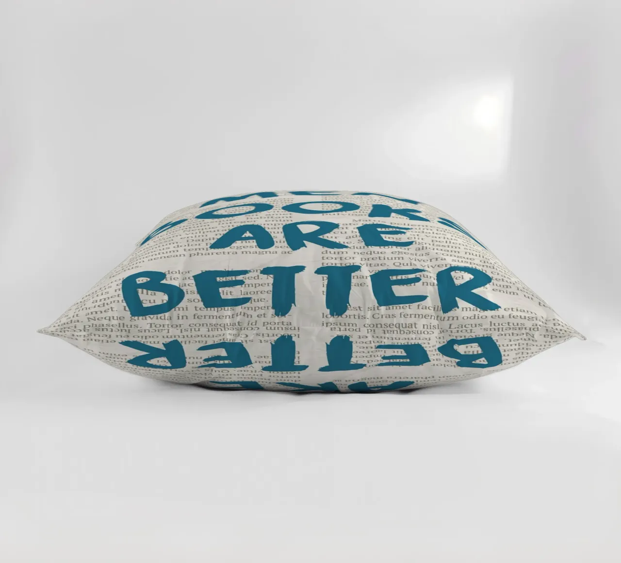 "Men Are Better" Provocative Statement Poster - Text Art decorative cushion by vintagepod