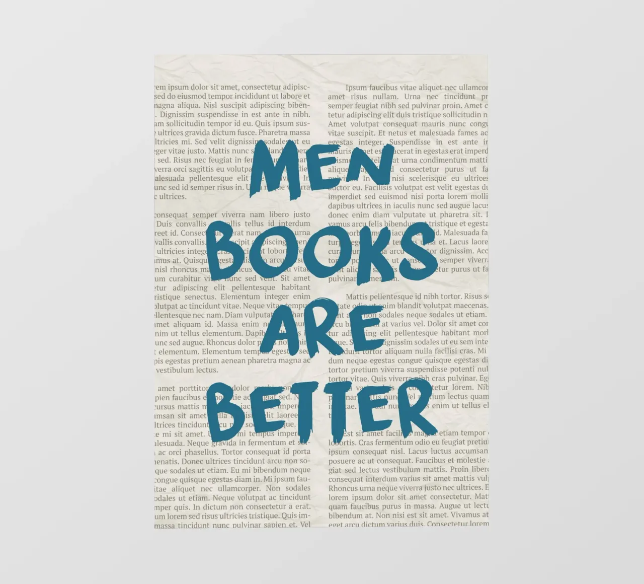 "Men Are Better" Provocative Statement Poster - Text Art backlit film by vintagepod