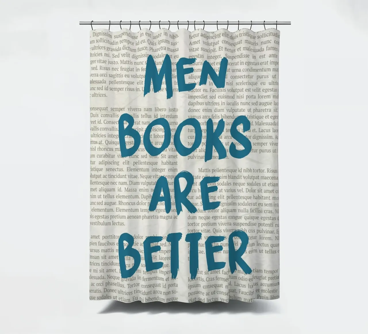 "Männer sind besser" Provokatives Statement Poster - Text Art Duschvorhang von vintagepod