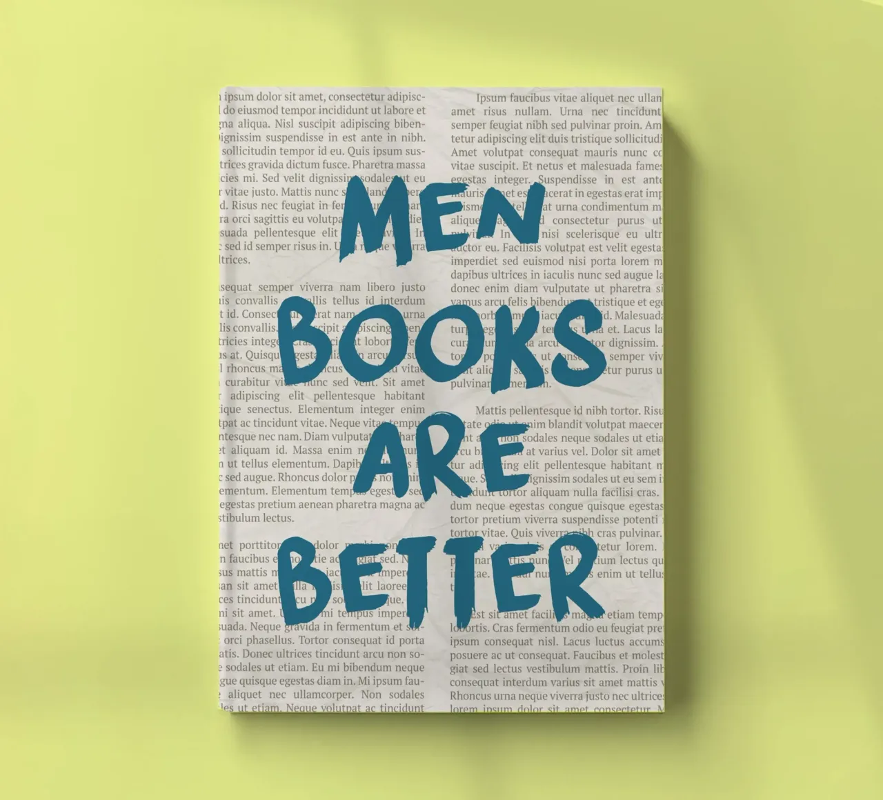 "Men Are Better" Provocative Statement Poster - Text Art notebook by vintagepod