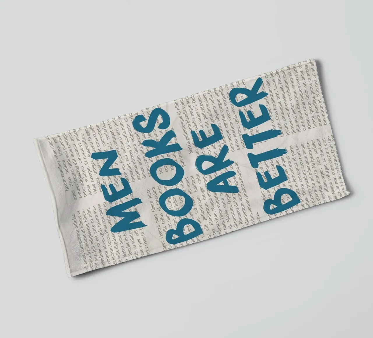"Men Are Better" Provocative Statement Poster - Text Art towel by vintagepod
