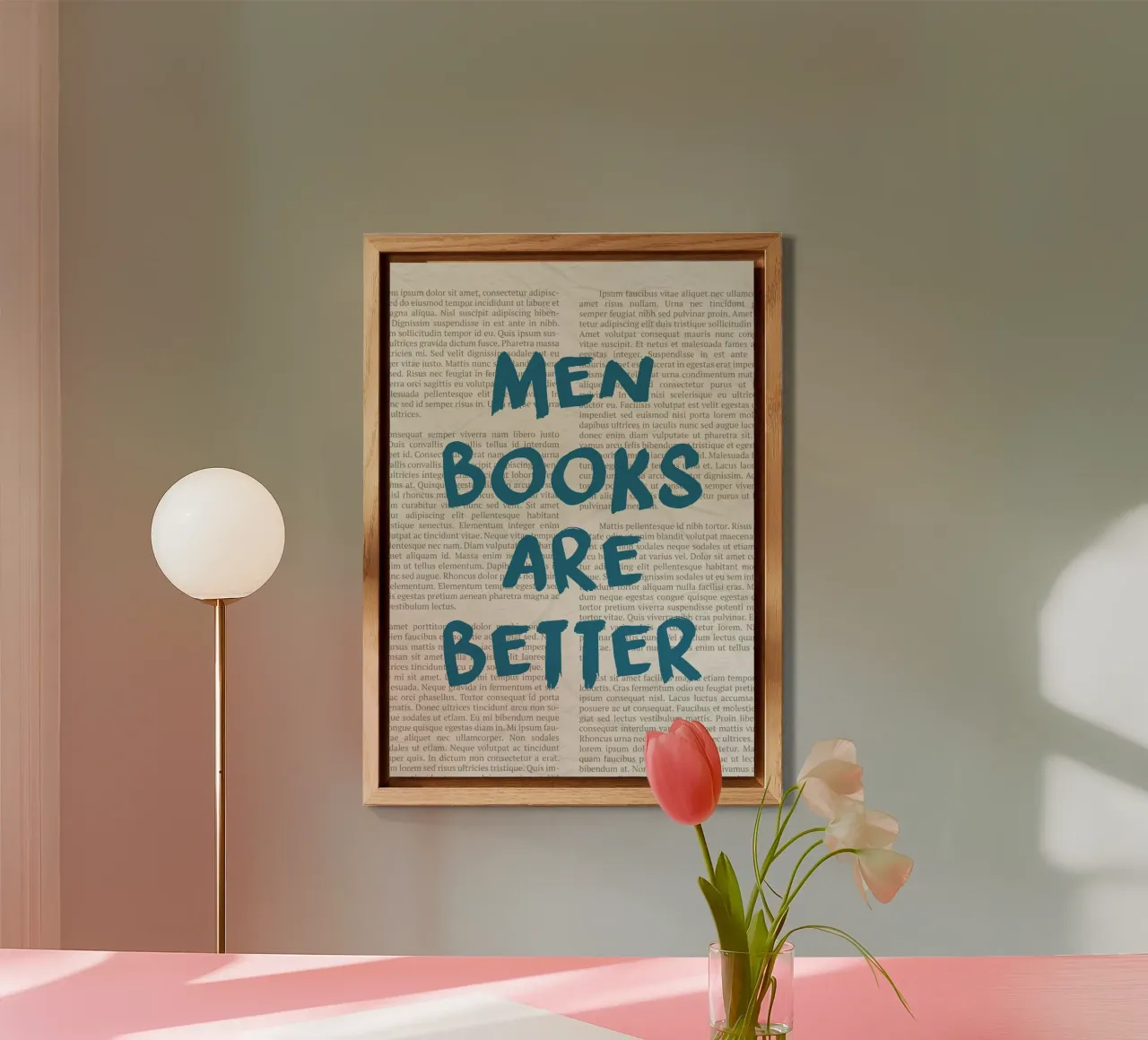 "Men Are Better" Provocative Statement Poster - Text Art alu-dibond by vintagepod