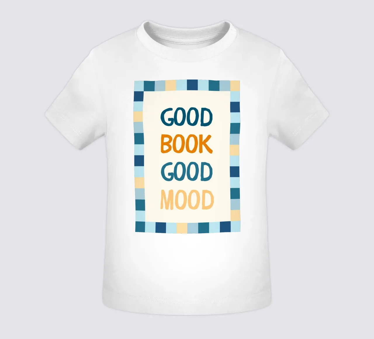 "Good Book Good Mood" Typography Poster - Reading Aesthetic baby t-shirt by vintagepod