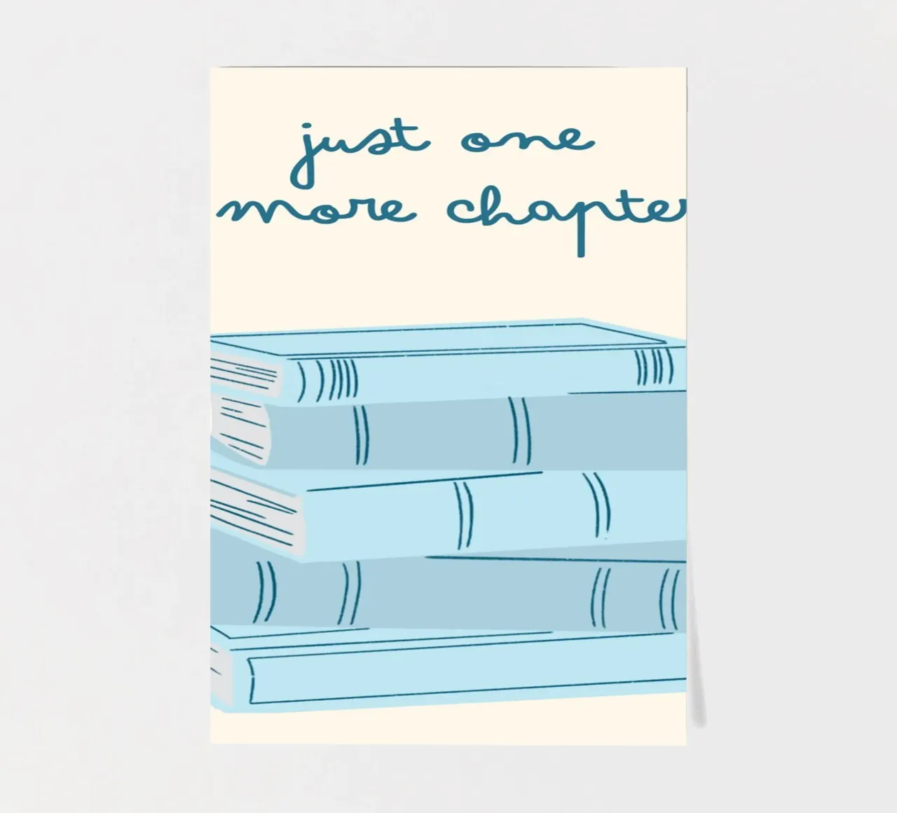 "Just One More Chapter" Book Stack Art Print sticker sheet by vintagepod