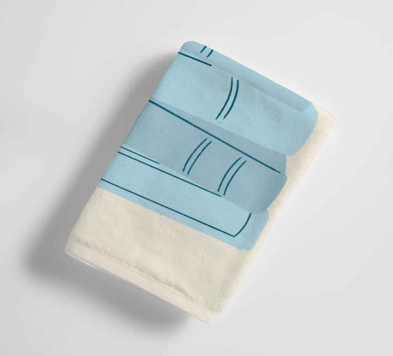 "Just One More Chapter" Book Stack Art Print towel by vintagepod