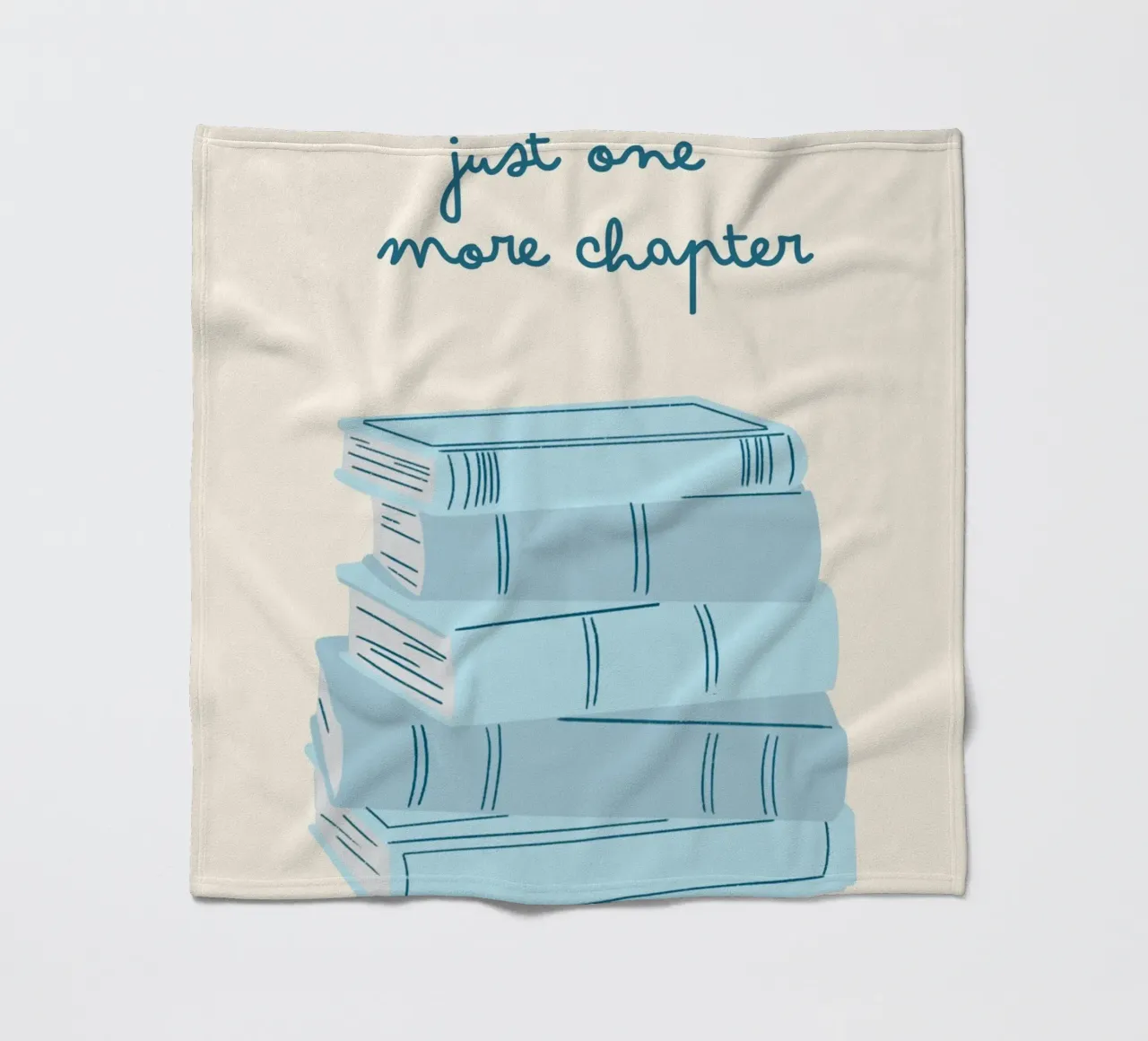 "Just One More Chapter" Book Stack Art Print fleece blanket by vintagepod