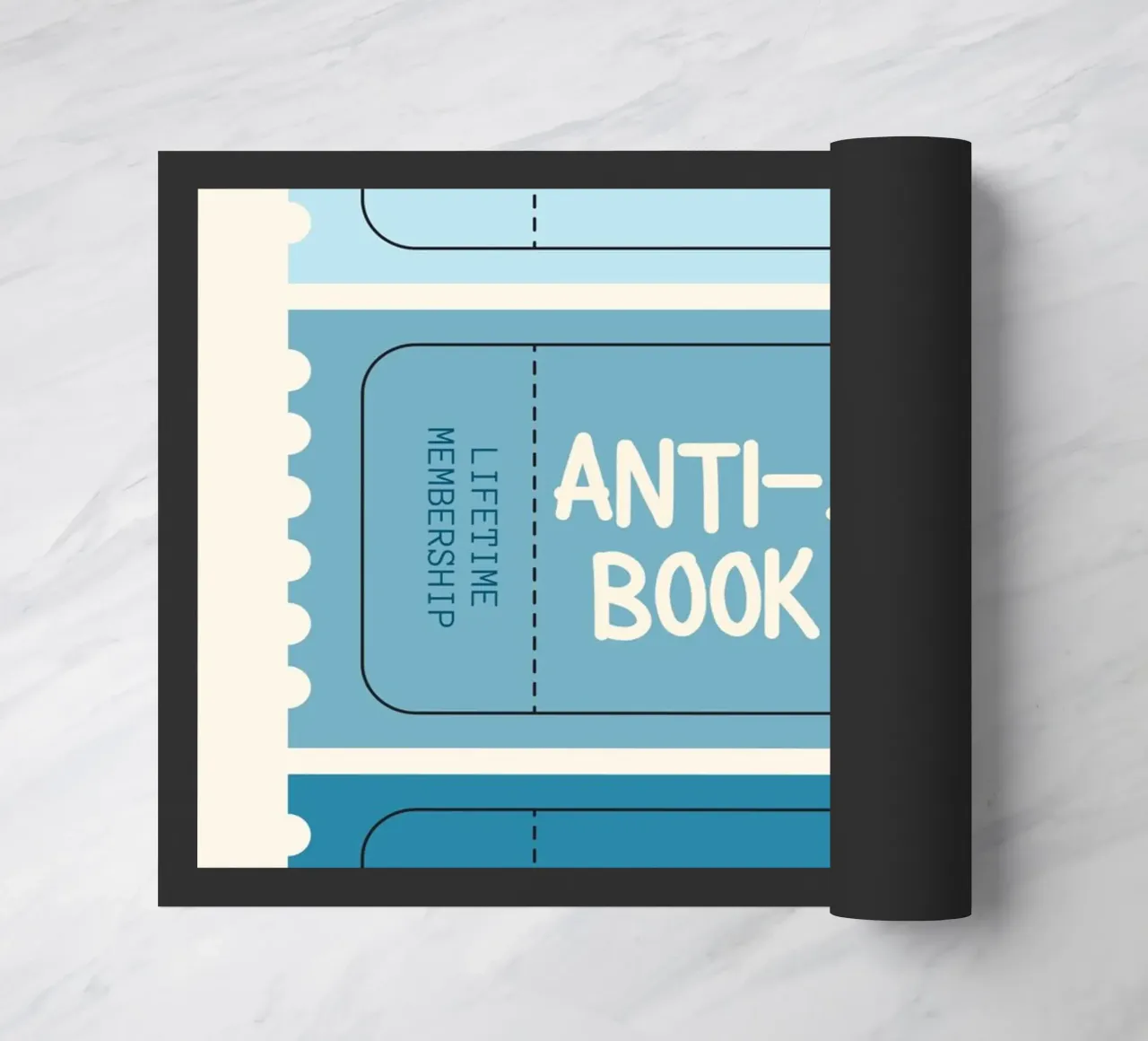 Anti-Social Book Club Lifetime Membership Ticket Art Print doormat by vintagepod