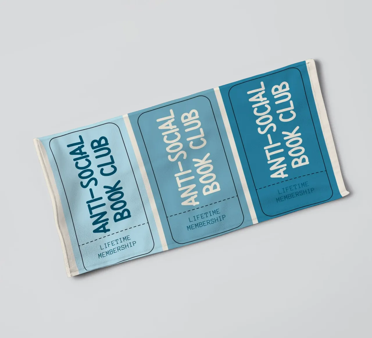 Anti-Social Book Club Lifetime Membership Ticket Art Print towel by vintagepod