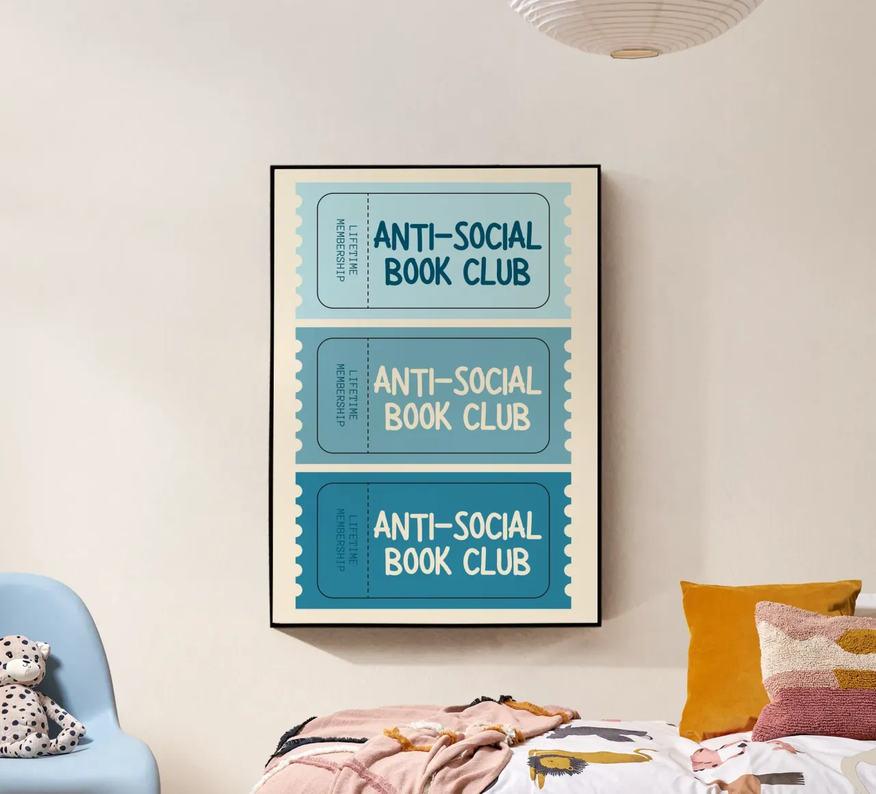 Anti-Social Book Club Lifetime Membership Ticket Art Print acrylic glass by vintagepod