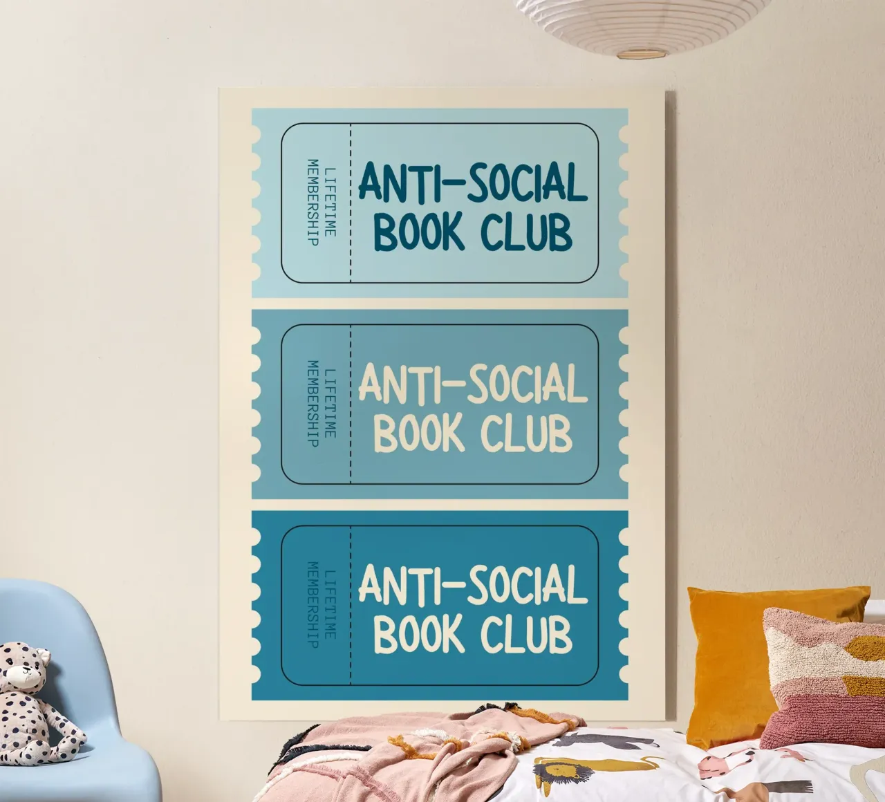 Anti-Social Book Club Lifetime Membership Ticket Art Print acrylic glass by vintagepod