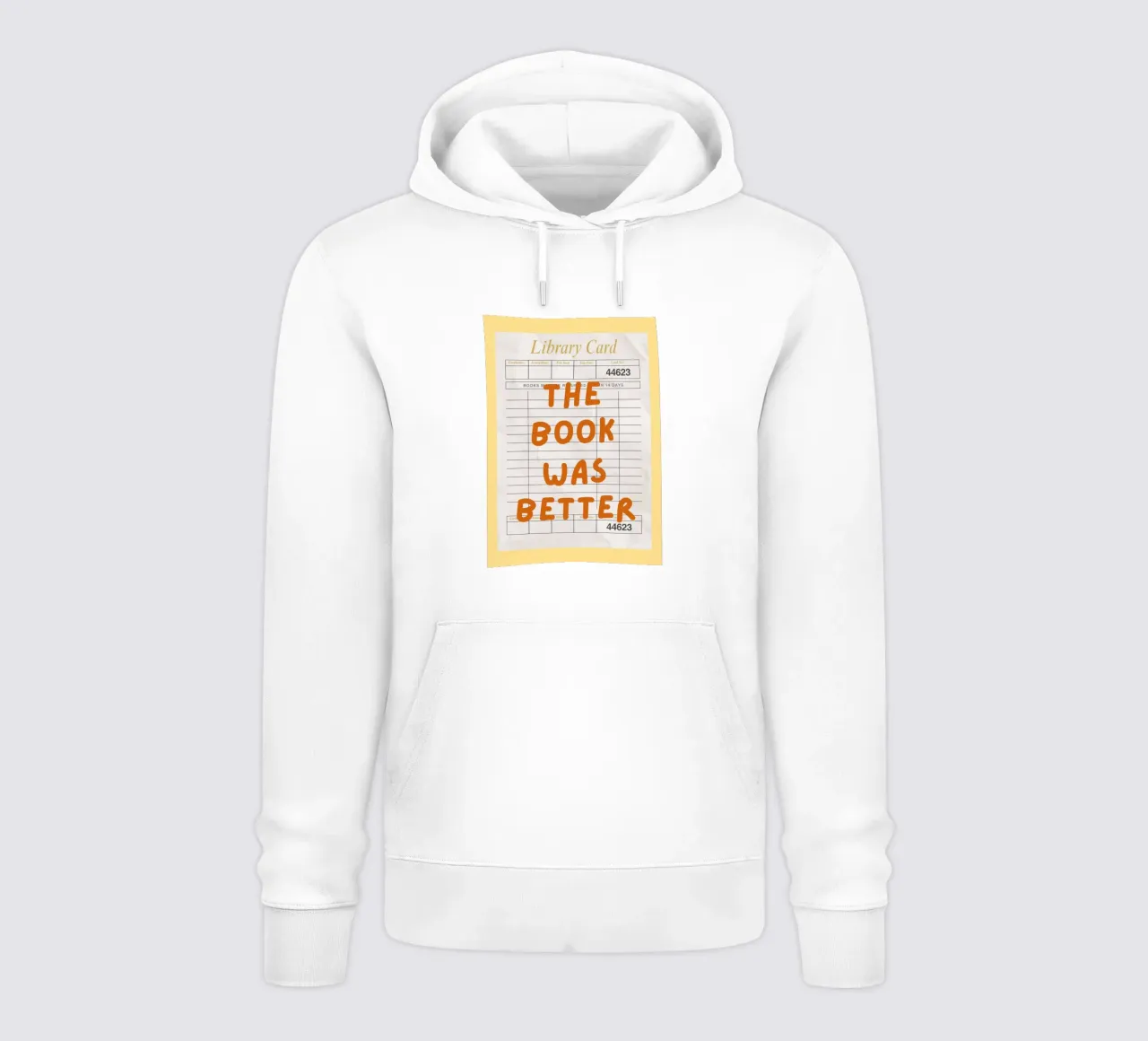 "The Book Was Better" Library Card Art Print hoodie by vintagepod