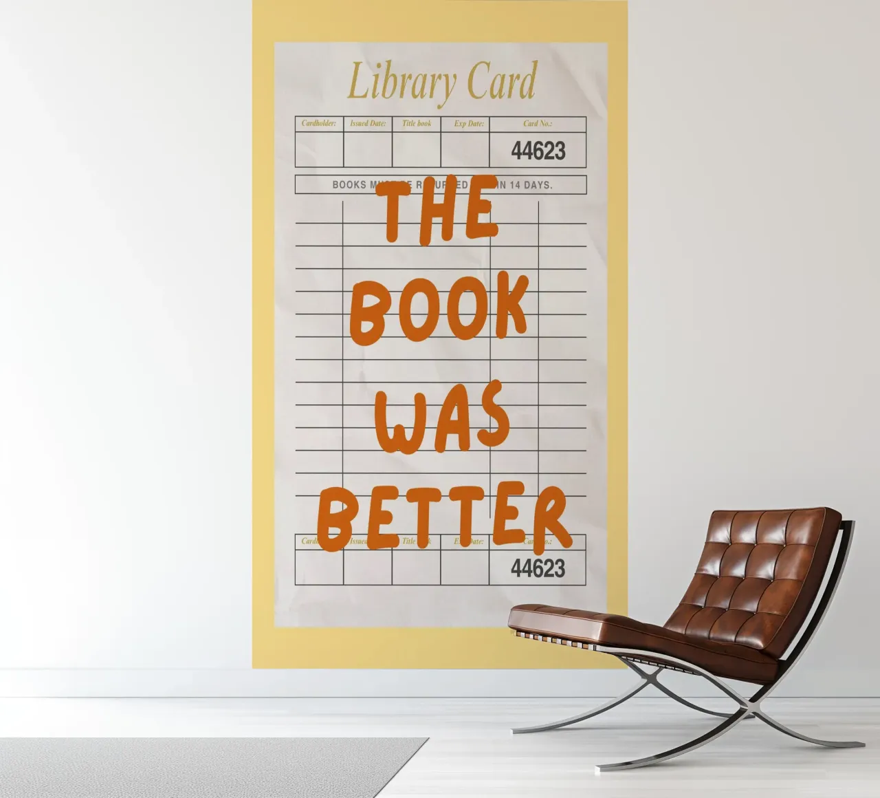 "The Book Was Better" Library Card Art Print photo wallpaper by vintagepod
