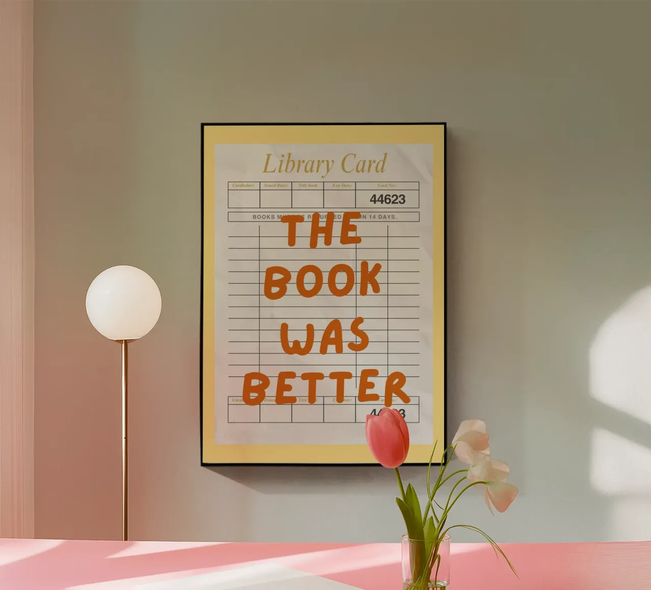 "The Book Was Better" Library Card Art Print acrylic glass by vintagepod