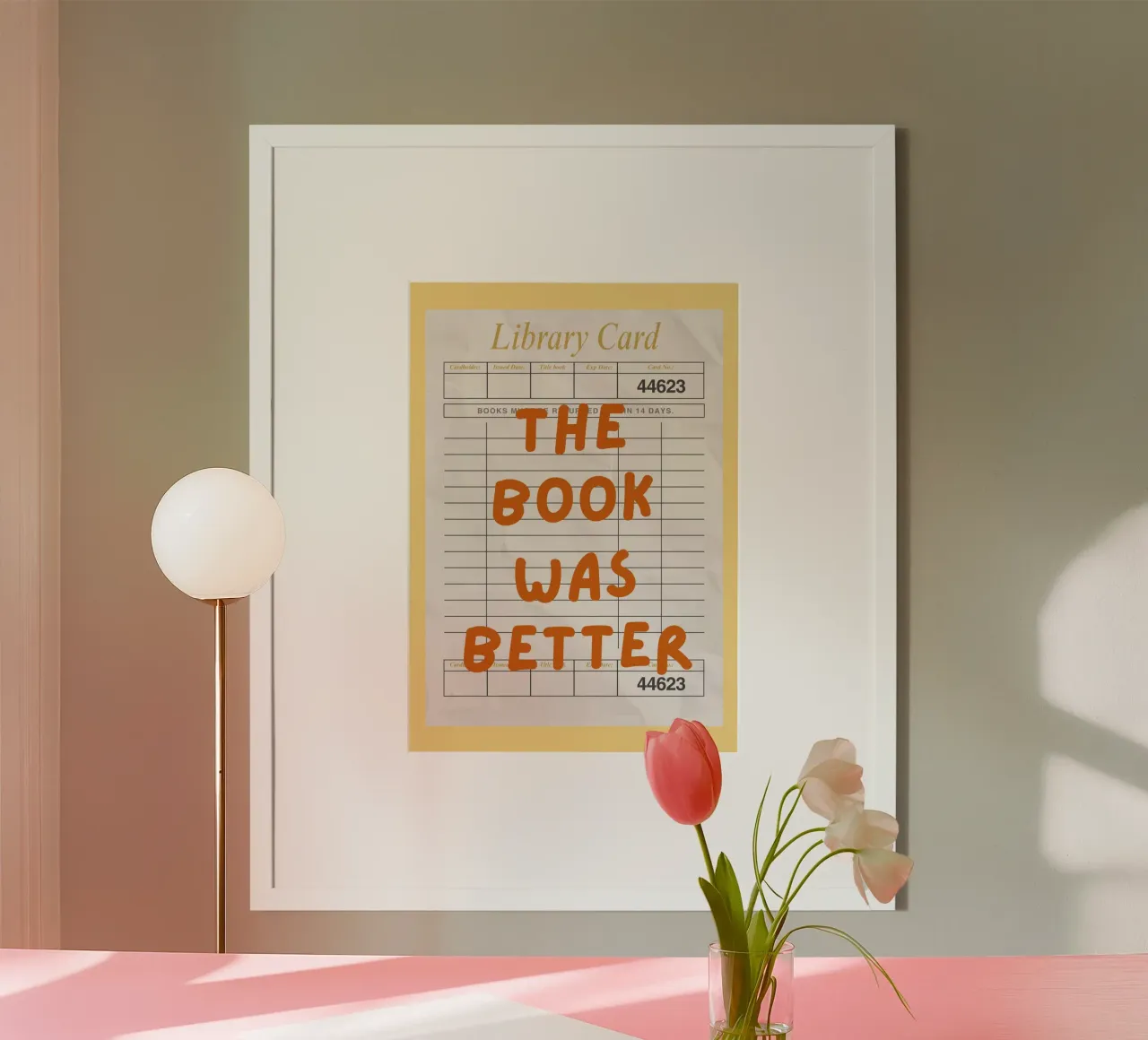 "The Book Was Better" Library Card Art Print hahnemühle by vintagepod