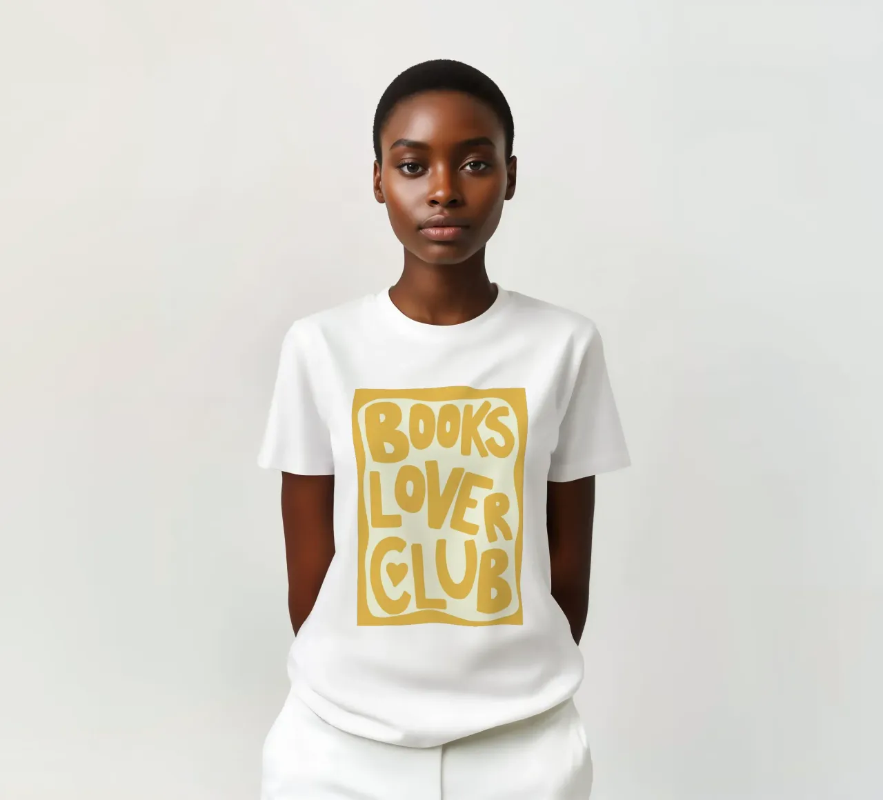 Books Lover Club Poster - Warm Yellow Aesthetic Print t-shirt by vintagepod