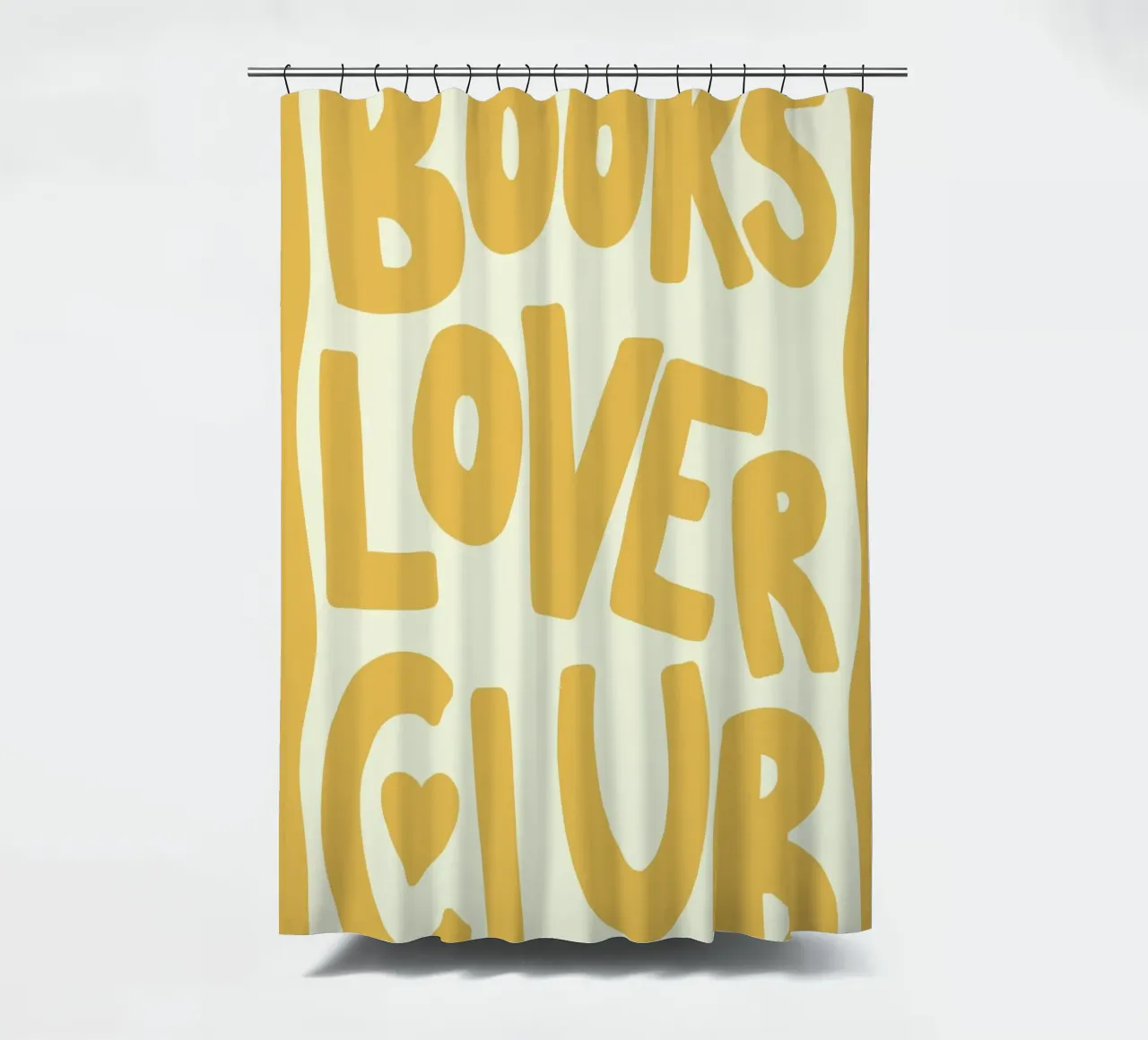 Books Lover Club Poster - Warm Yellow Aesthetic Print shower curtain by vintagepod