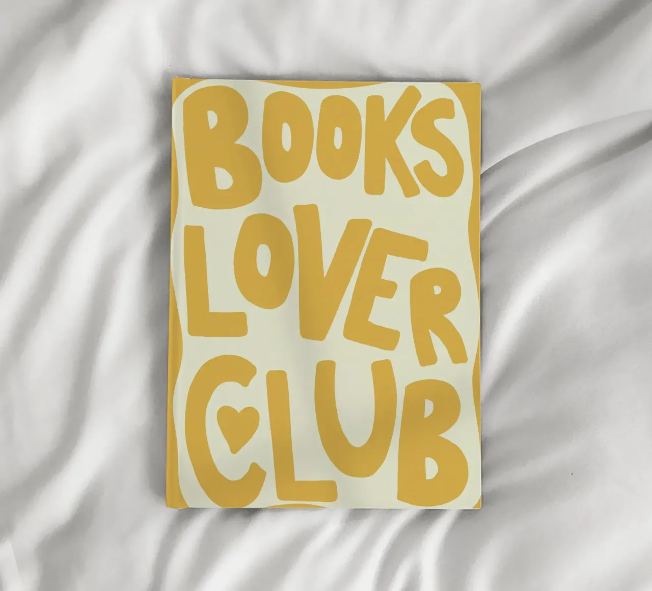 Books Lover Club Poster - Warm Yellow Aesthetic Print notebook by vintagepod