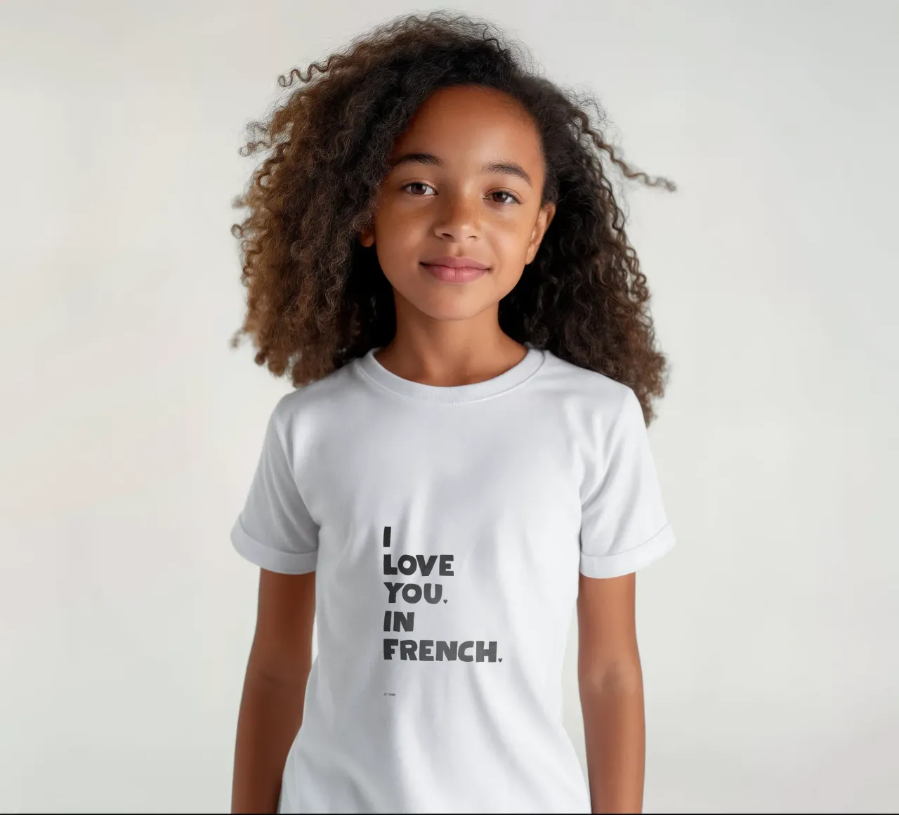 Ti amo in francese t-shirt bambini da Attaboy Dsgn