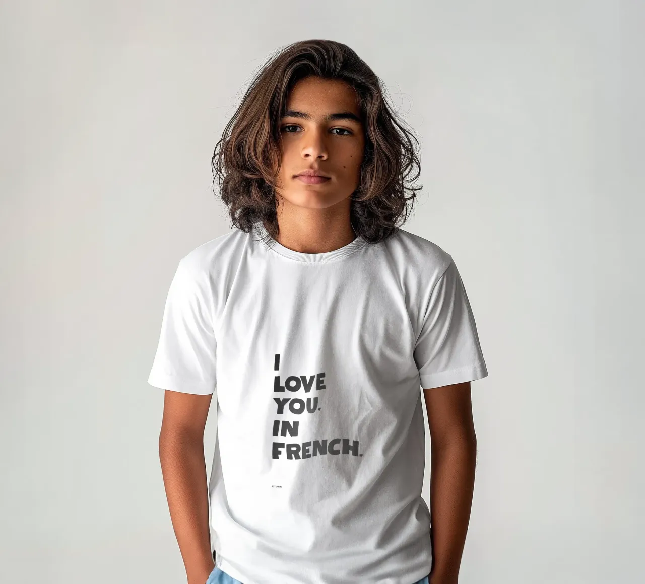 Ti amo in francese t-shirt bambini da Attaboy Dsgn