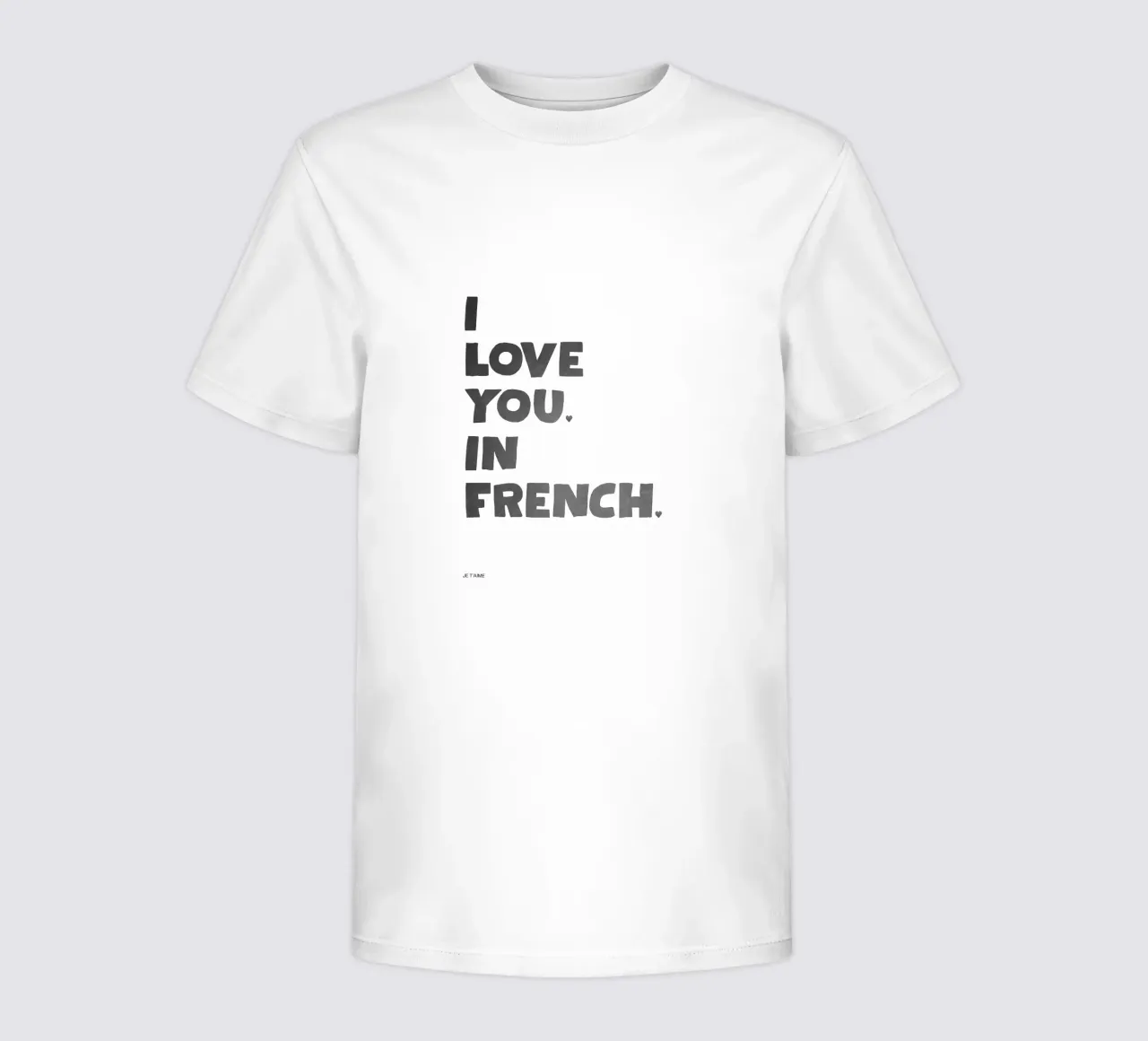 Ti amo in francese t-shirt bambini da Attaboy Dsgn
