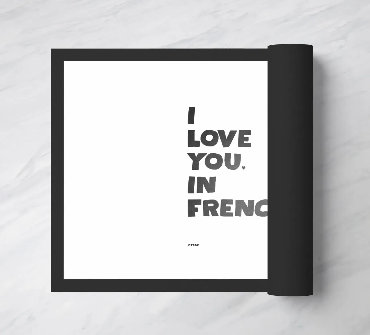 Ti amo in francese zerbino da Attaboy Dsgn