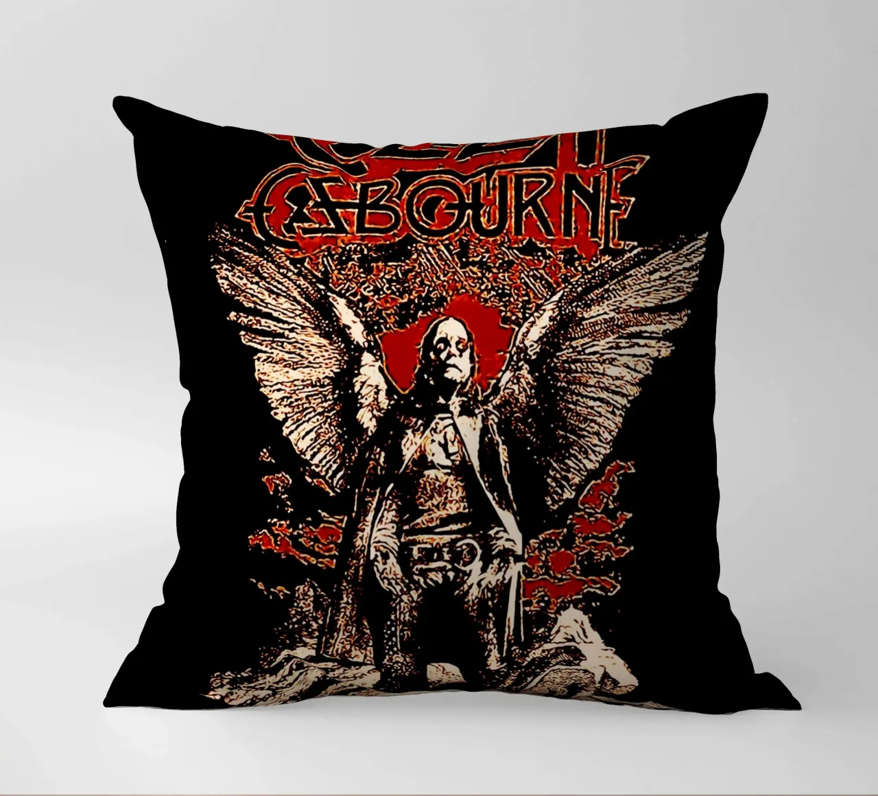 original leader of the heavy metal band Black Sabbath 1 decorative cushion by music soul