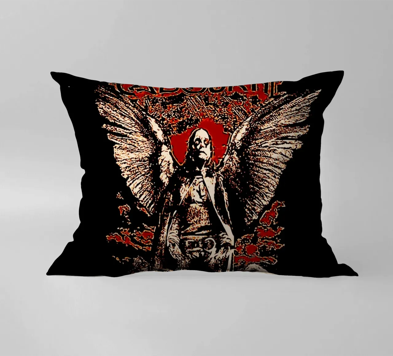 original leader of the heavy metal band Black Sabbath 1 decorative cushion by music soul