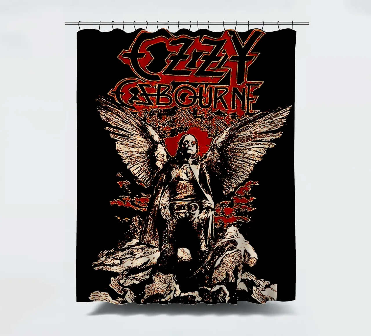 original leader of the heavy metal band Black Sabbath 1 shower curtain by music soul