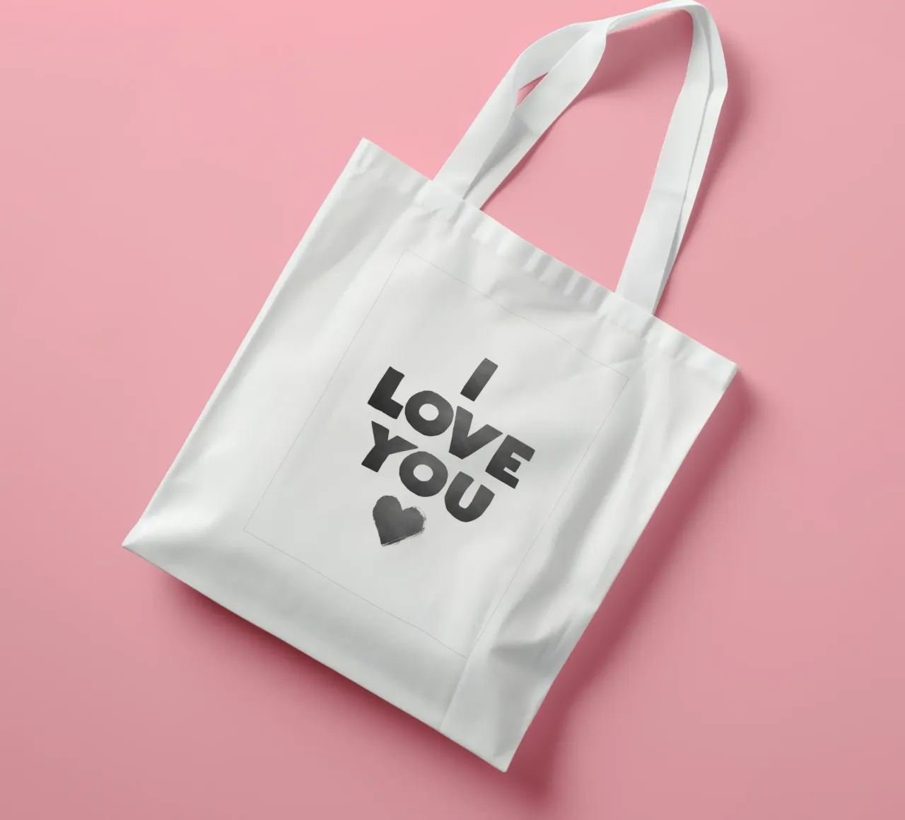 Ti amo borsa in juta da Attaboy Dsgn