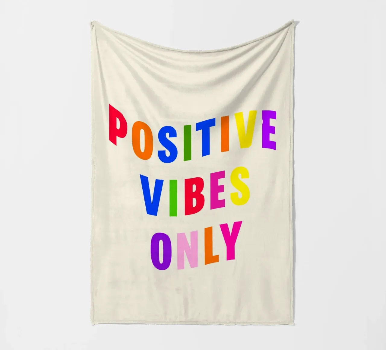 Positive Vibes Only coperta in pile da Attaboy Dsgn