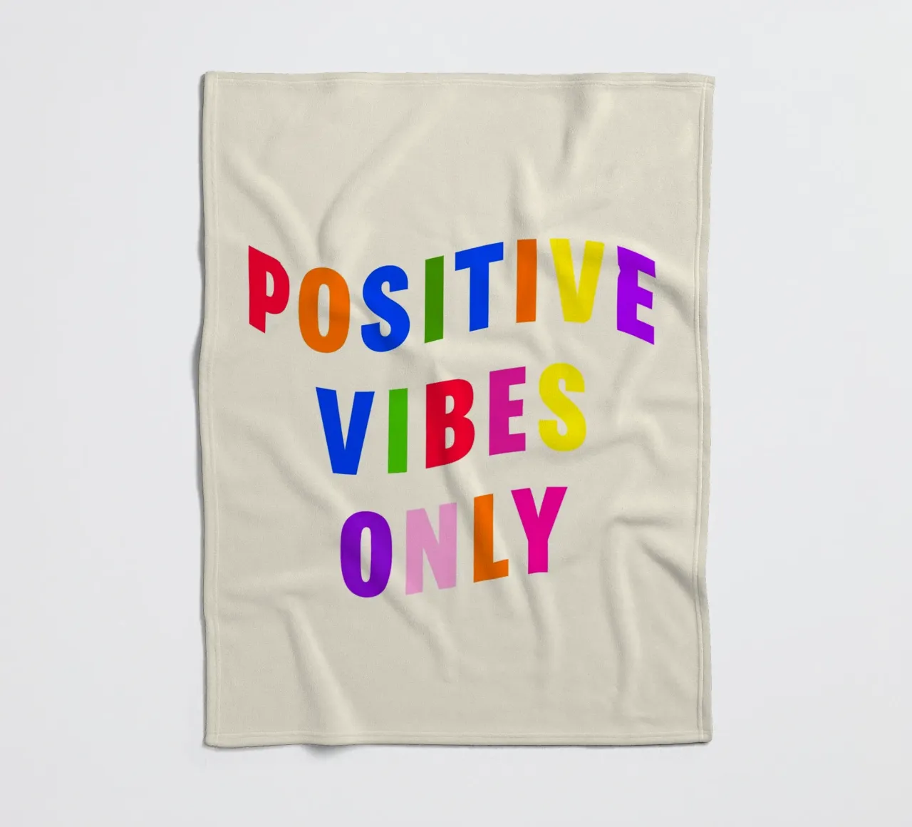 Positive Vibes Only coperta in pile da Attaboy Dsgn