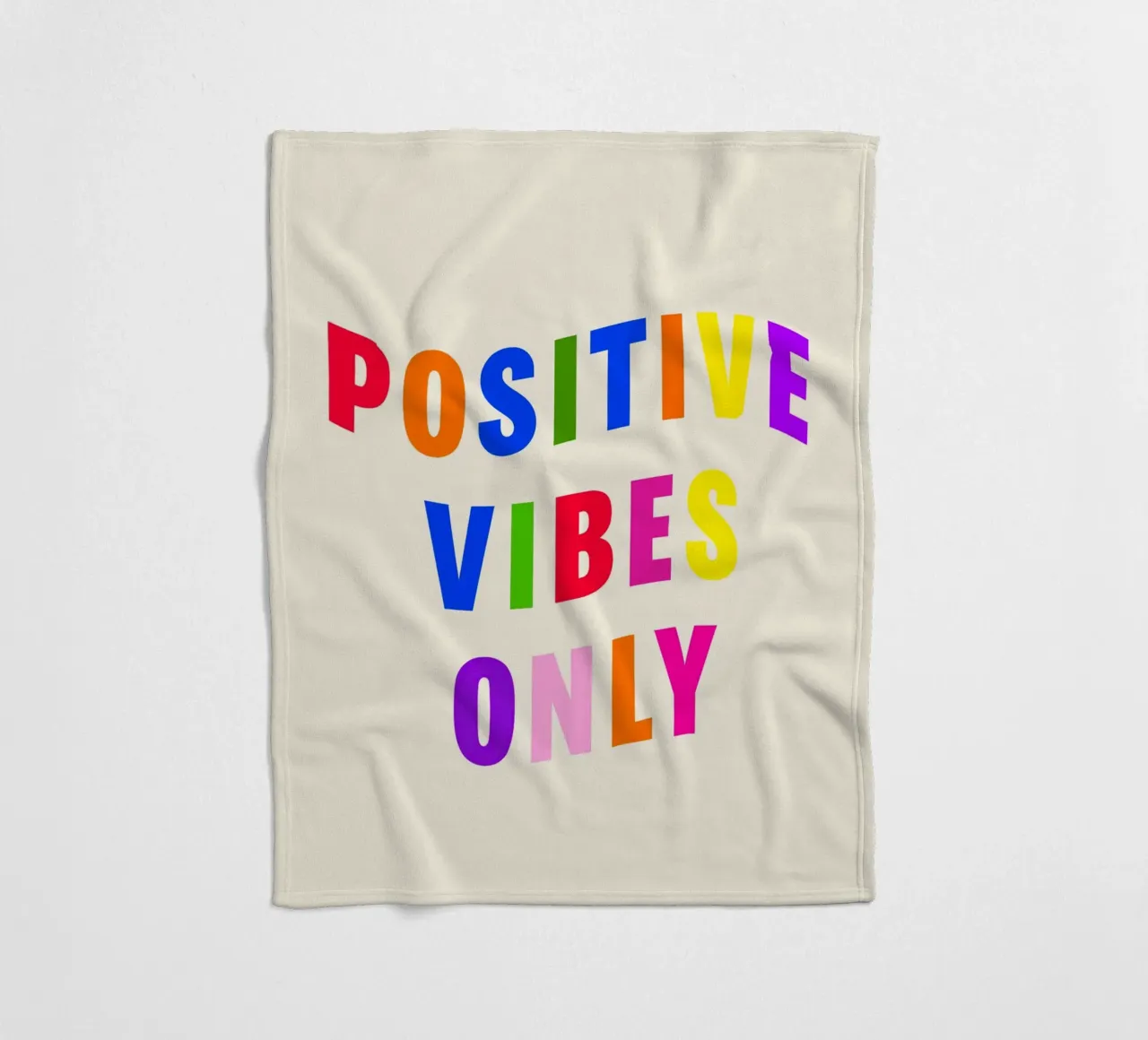 Positive Vibes Only coperta in pile da Attaboy Dsgn