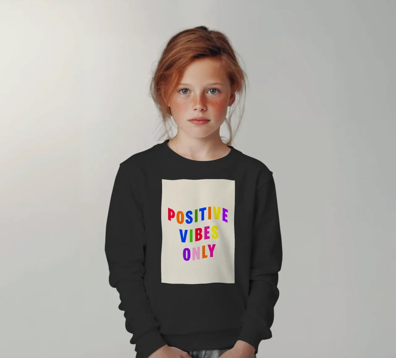 Positive Vibes Only felpa bambino da Attaboy Dsgn