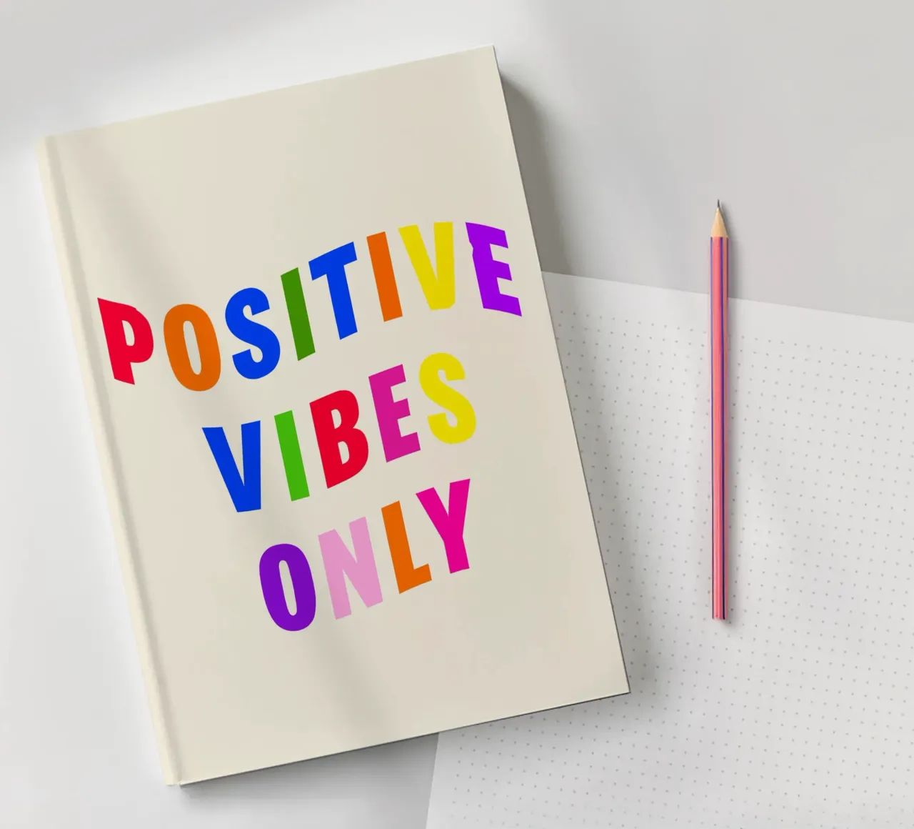 Positive Vibes Only notebook by Attaboy Dsgn