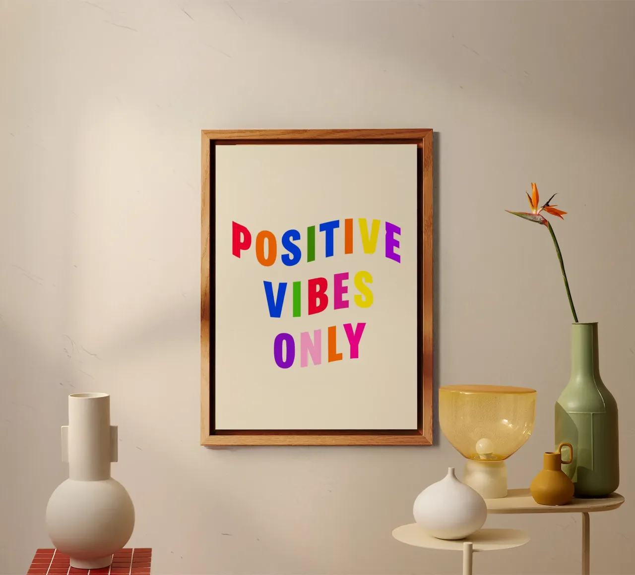Positive Vibes Only alluminio dibond da Attaboy Dsgn