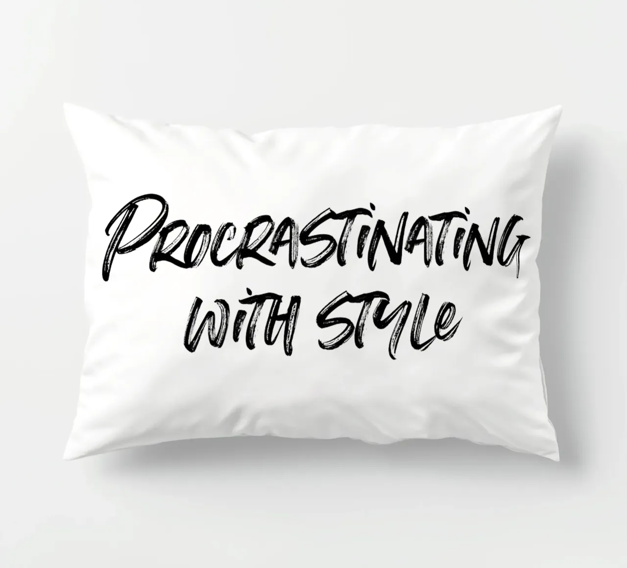 Procrastinating with style | minimalistic design cuscino da just typo