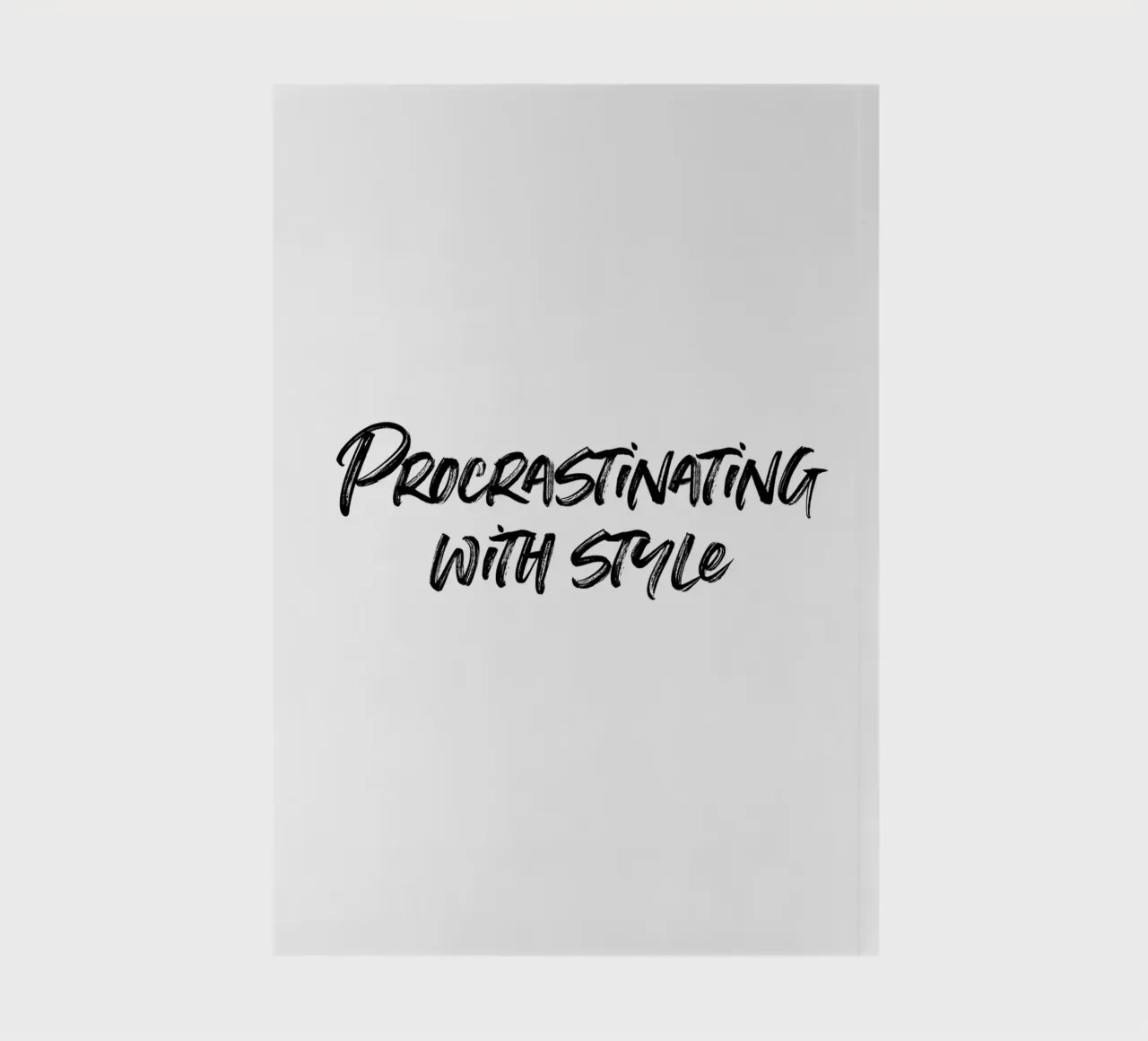 Procrastinating with style | minimalistic design diario da just typo