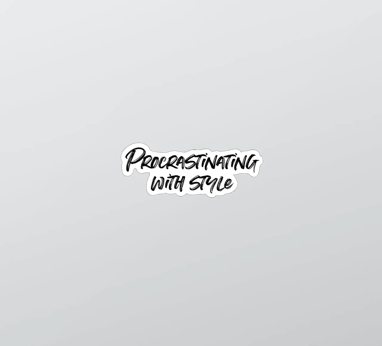 Procrastinating with style | minimalistic design Sticker von just typo