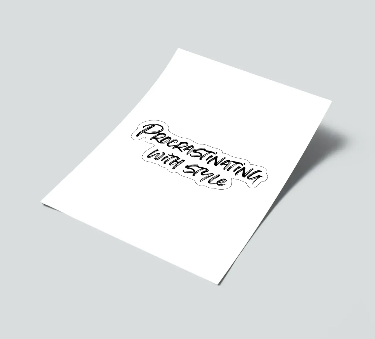 Procrastinating with style | minimalistic design foglio adesivo da just typo