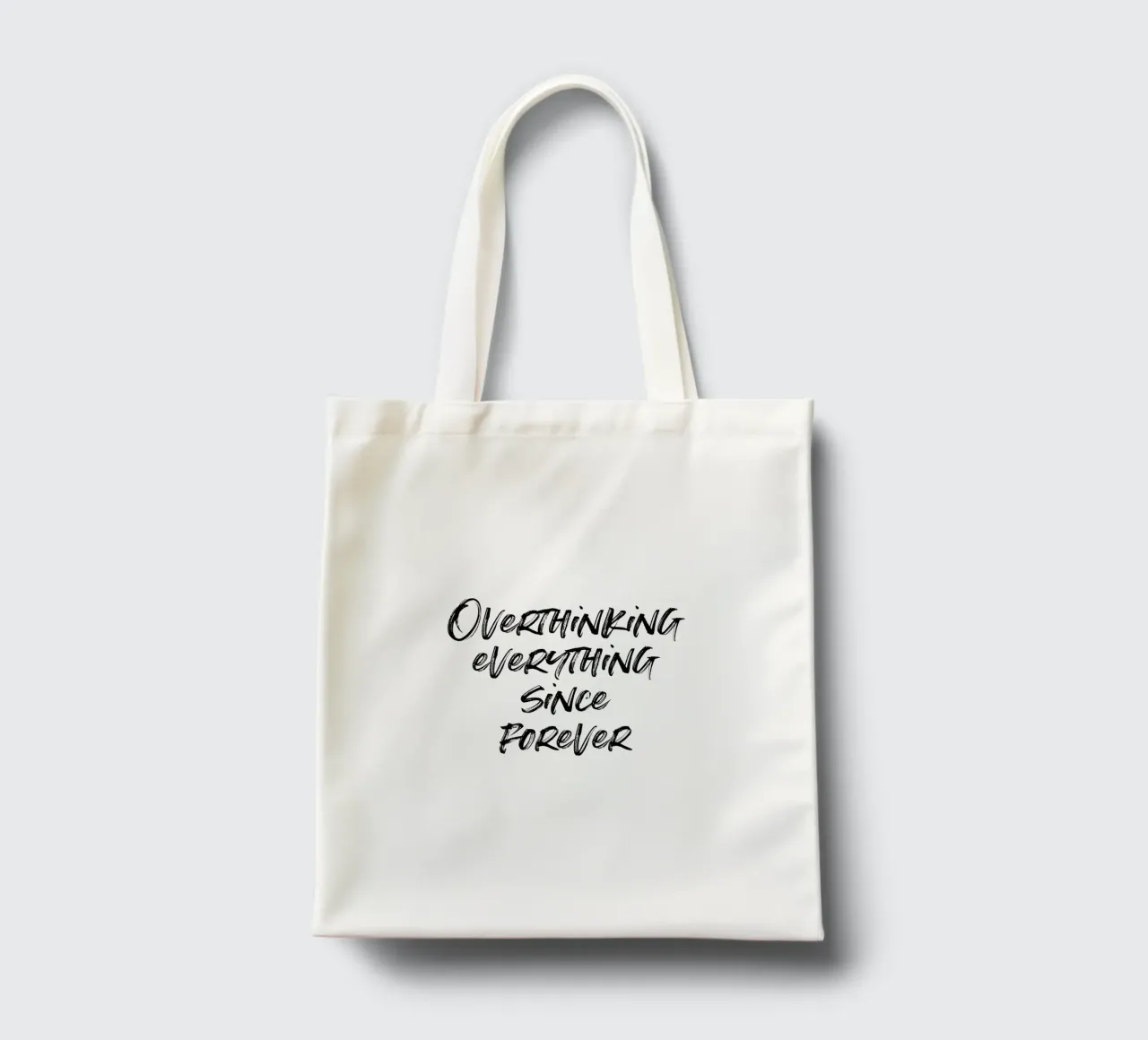 Overthinking everything since forever | minimalistic design borsa in juta da just typo