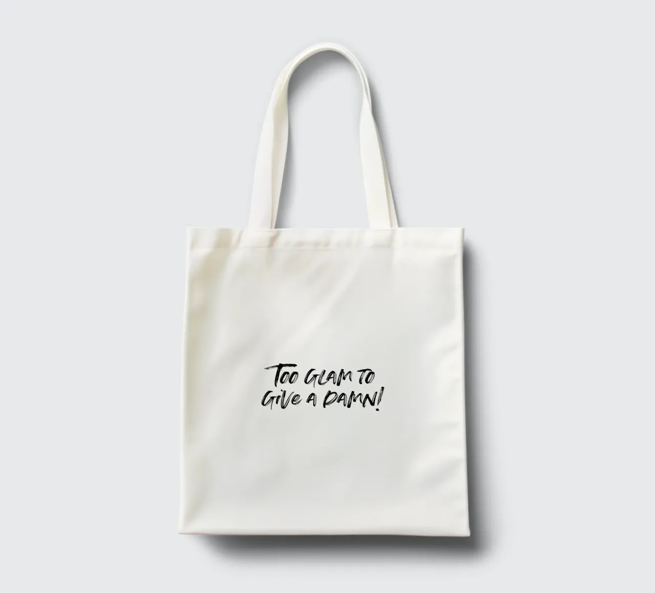 To glam to give a damn | minimalistic design borsa in juta da just typo