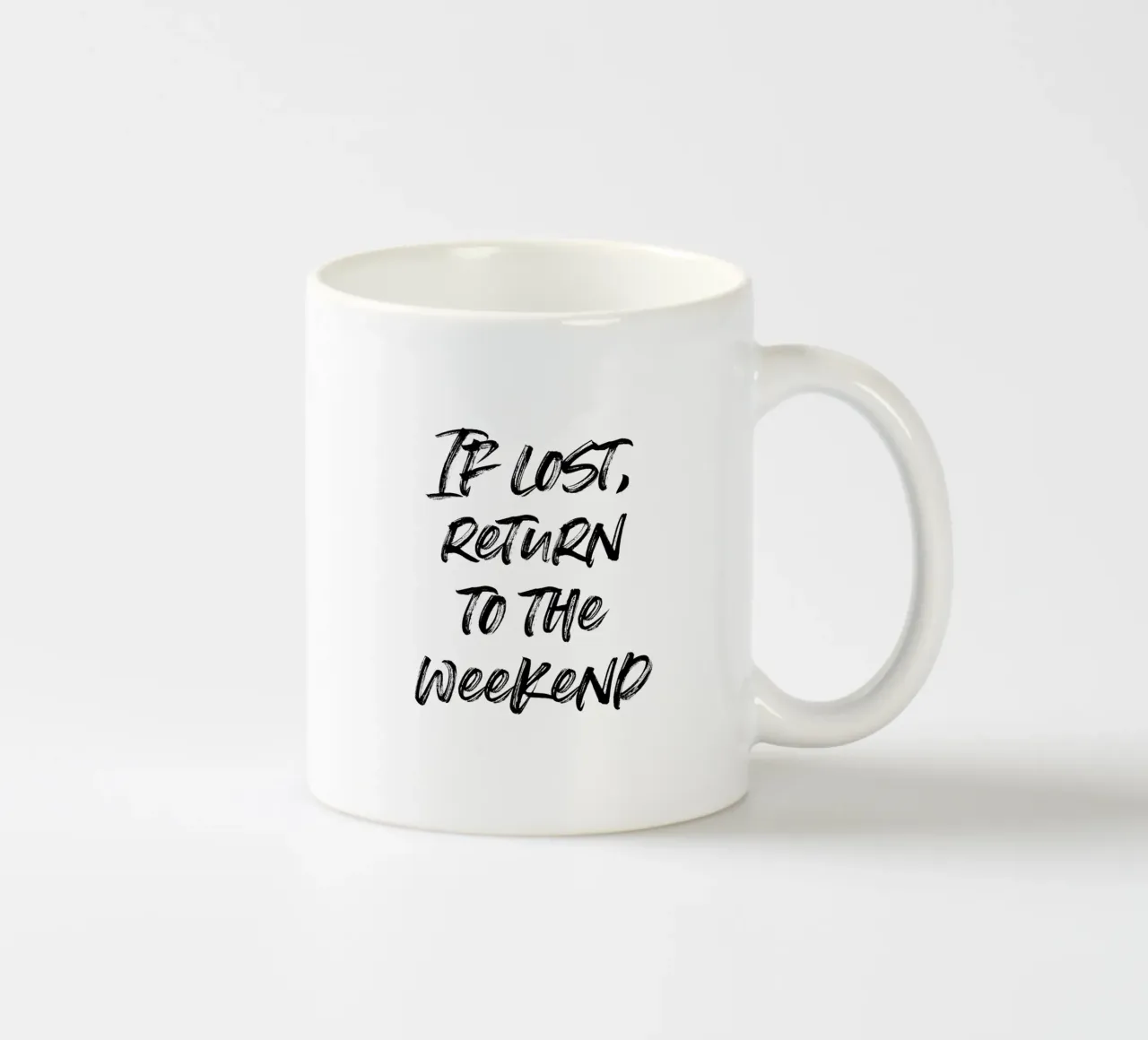If lost, return to the weekend | minimalistic design tazza in ceramica da just typo