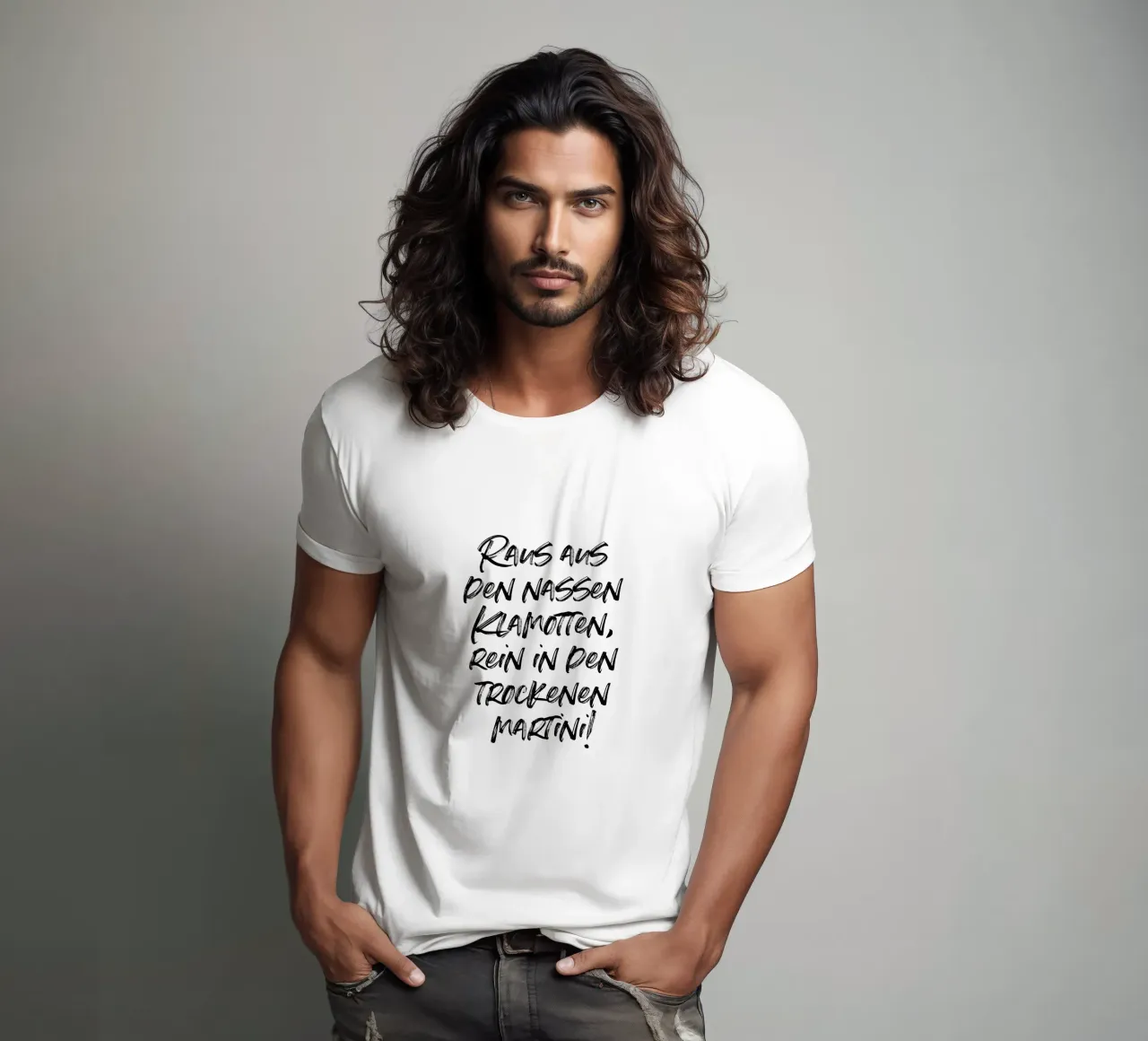 Nase Klamotten, trockene Martini | minimalistic design t-shirt da just typo