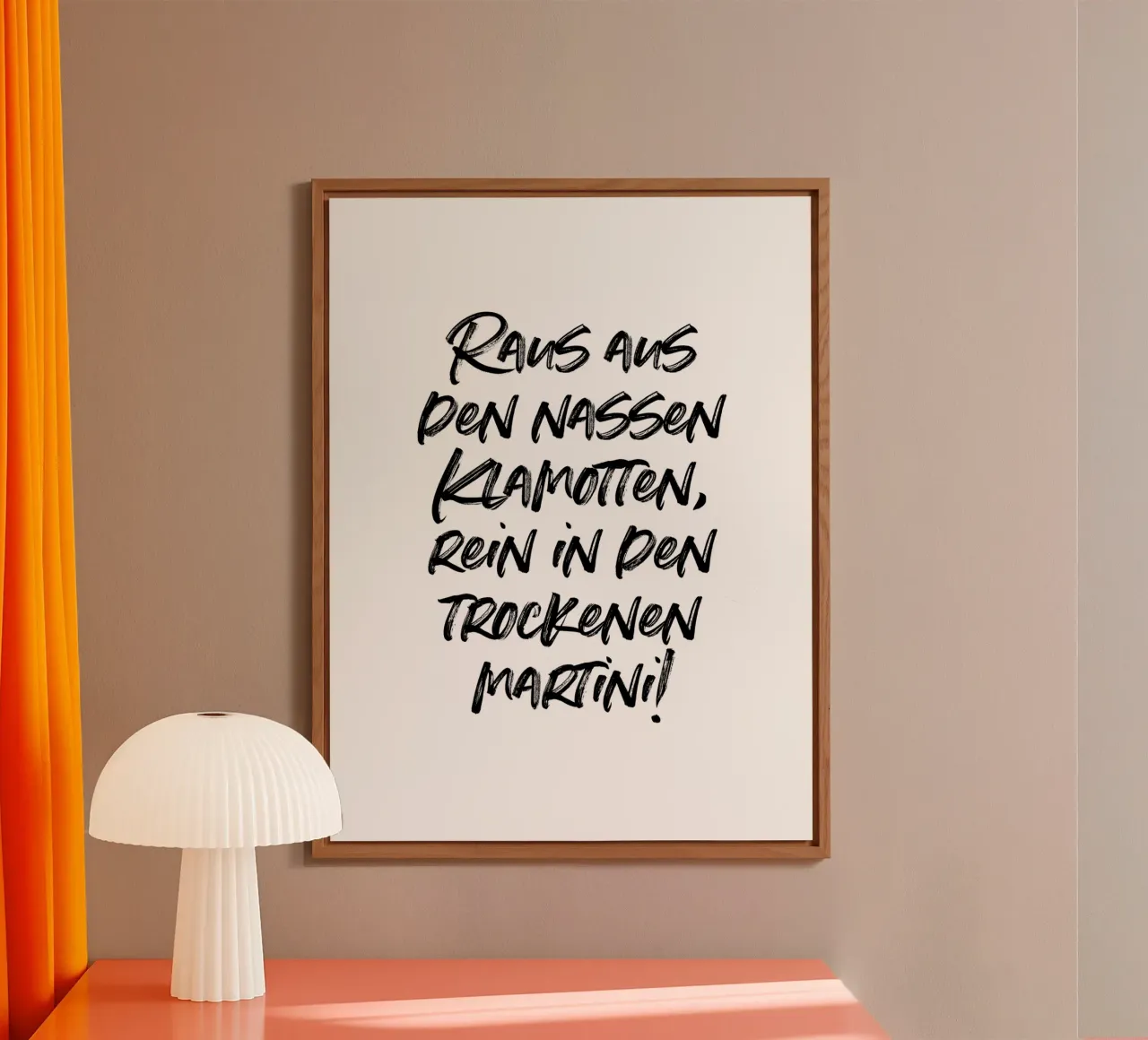 Nase Klamotten, trockene Martini | minimalistic design alluminio dibond da just typo