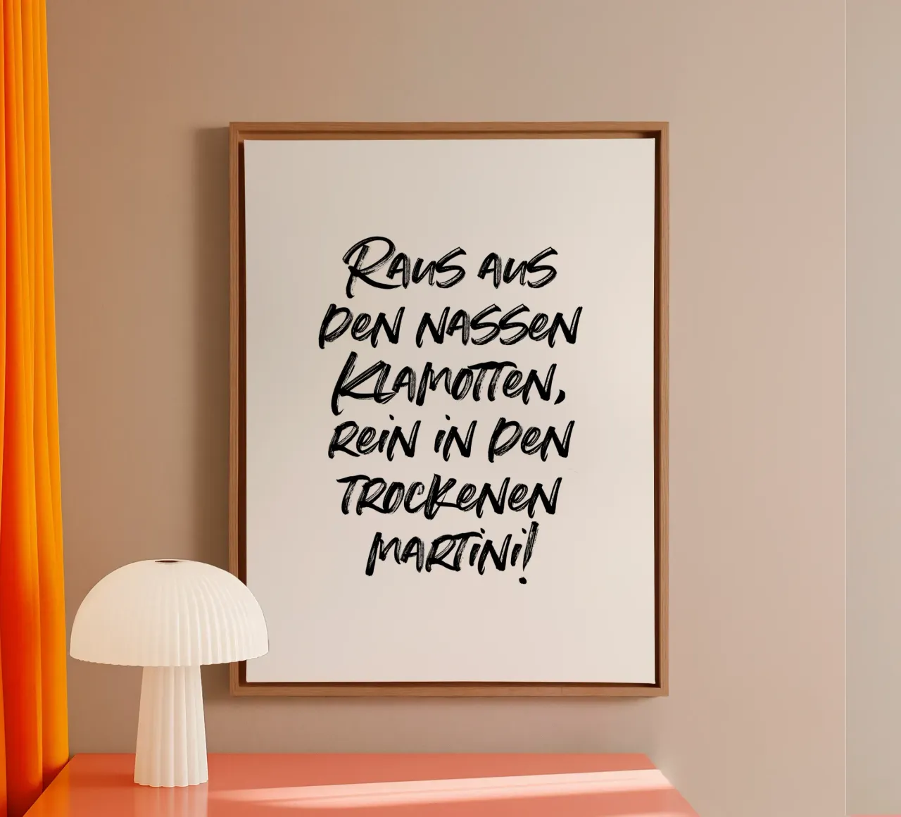 Nase Klamotten, trockene Martini | minimalistic design tela da just typo