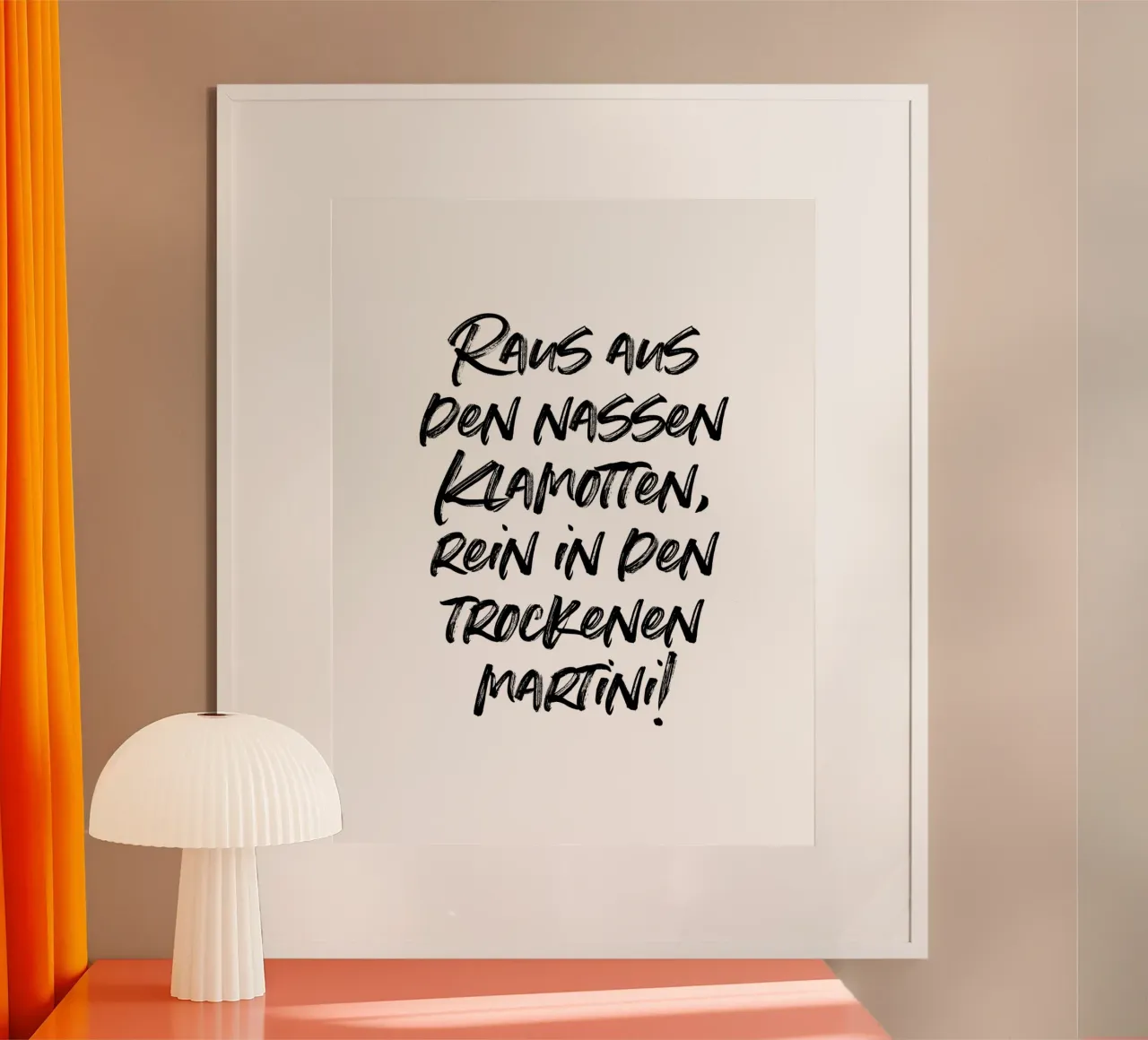 Nase Klamotten, trockene Martini | minimalistic design carta hahnemühle da just typo