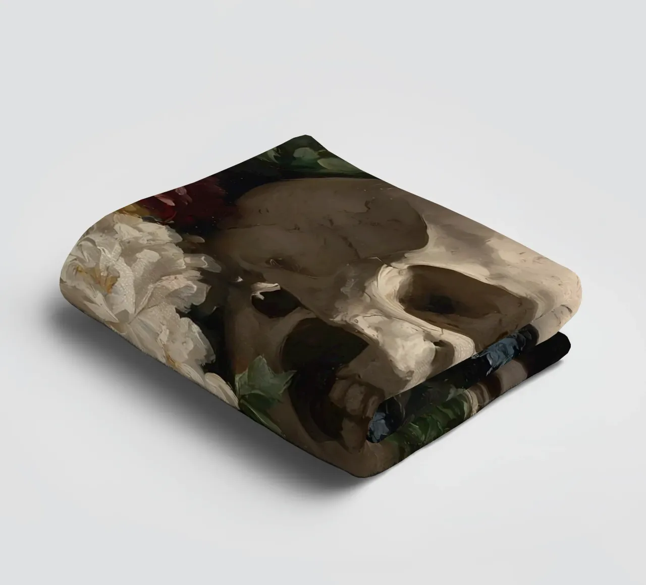Teschio con fiori asciugamano da bagno da IamHomeStudio